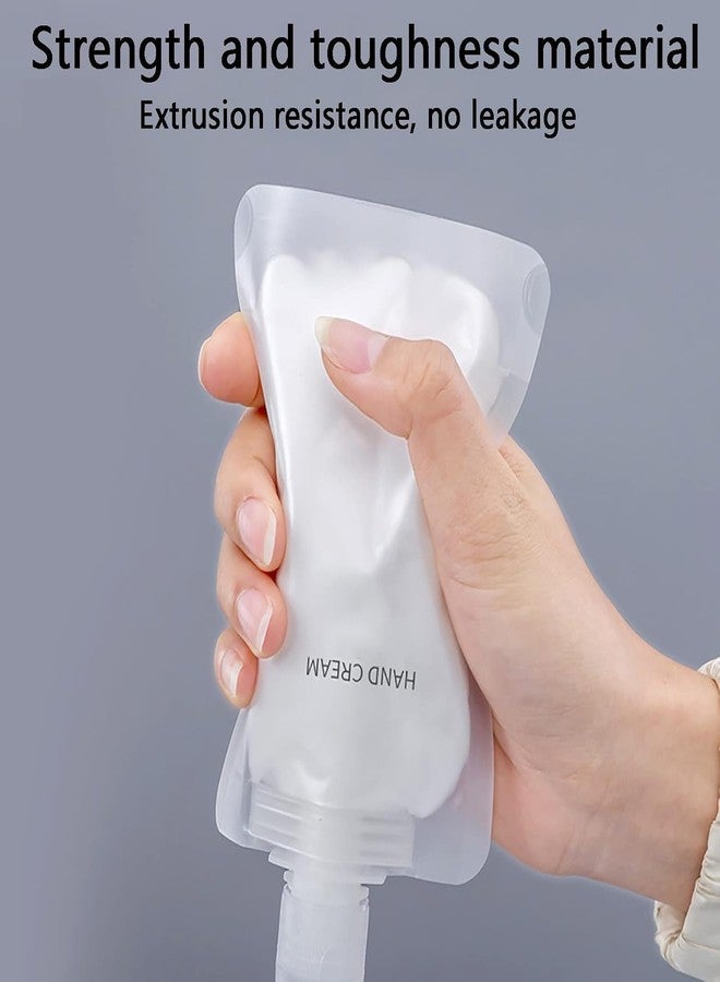 Yopple 10PCS Travel Size Refillable Squeeze Pouches with Funnel, Leakproof Toiletry Bags for Shampoo, Lotion, Hand Wash, Cream & Liquid Cosmetics, Portable Transparent Travel Containers (100ml) - Image 5